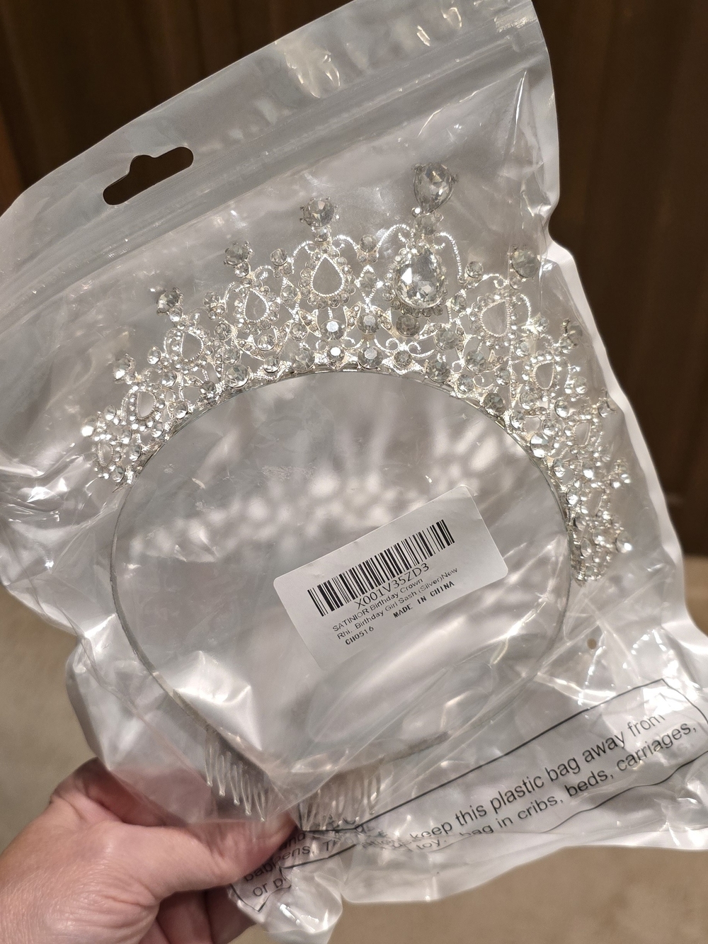 Crystal Silver Costume Birthday Tiara